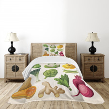 Exotic Fresh Food Bedspread Set