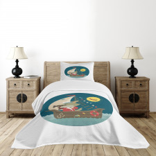 Wolf Captain Boat Bedspread Set