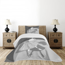 Ballerina Girl Shadow Bedspread Set