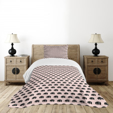 Elephant with Heart Bedspread Set