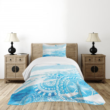 Brush Stroked Lace Bedspread Set