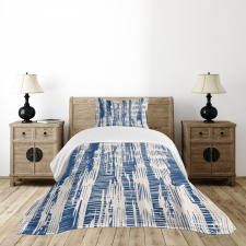 Abstract Stripy Grunge Bedspread Set