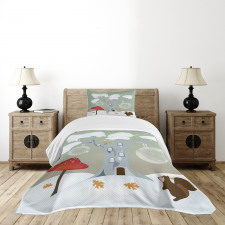 Amanita Muscaria Mushroom Bedspread Set