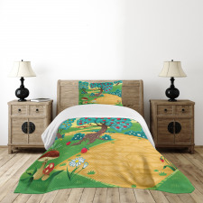 Apple Tree and Dragonfly Bedspread Set