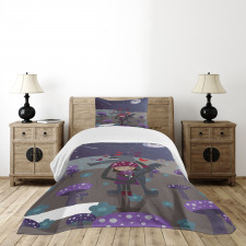 Red Riding Hood and Wolf Bedspread Set