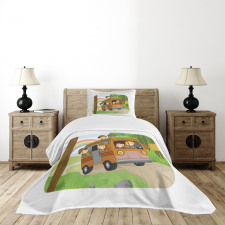 Scouts Activities Design Bedspread Set