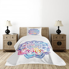 Mandala Effect Soft Colors Bedspread Set