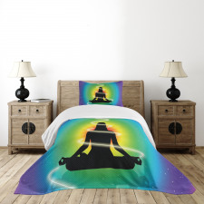 Concentric Rainbow Color Bedspread Set