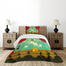 Horse Hound Show Stage Bedspread Set