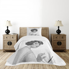 Young Lady from 20's Bedspread Set