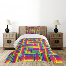 Striped Mosaic Bedspread Set