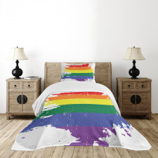 LGBT Flag Line Bedspread Set