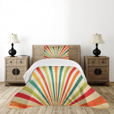 Retro Sun Rays Bedspread Set