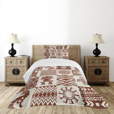 Grunge Native Tile Bedspread Set