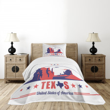 State Map Cowboy Bedspread Set