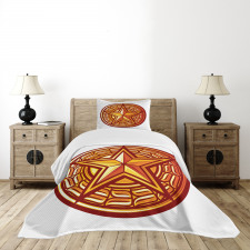 Seal Design in Warm Tones Bedspread Set