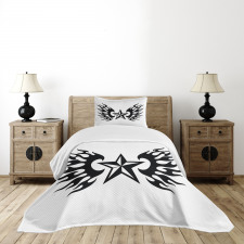 Flame Wings Design Bedspread Set