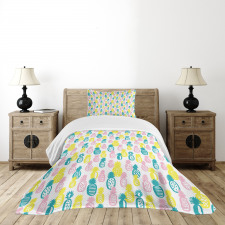 Colorful Doodle Food Bedspread Set