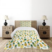 Cartoon Fruits Pineapples Bedspread Set