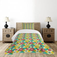 Vintage Flowers Art Bedspread Set