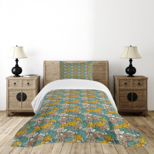 Blossoming Carnations Bedspread Set