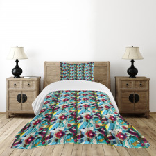 Grungy Geometric Art Bedspread Set