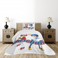 Baseball Pitching Bedspread Set