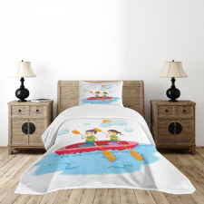 Riding a Kayak Bedspread Set