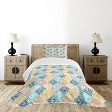 Tie Dye Effect Tile Bedspread Set