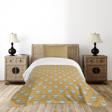 Sketch Persian Hand Motif Bedspread Set