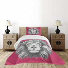 Wild Animal Floral Wreath Bedspread Set