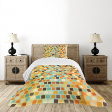 Checkered Square Wall Bedspread Set