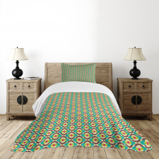 Groovy Oval Pattern Bedspread Set