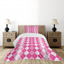 Traditional Argyle Bedspread Set