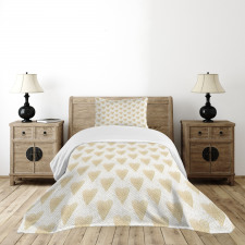 Pointilistic Hearts Bedspread Set