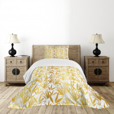 Tropic Bamboo Leaves Bedspread Set