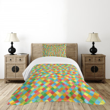 Diamond Form Diagonal Mesh Bedspread Set