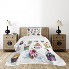 Yummy Cupcake Medley Bedspread Set