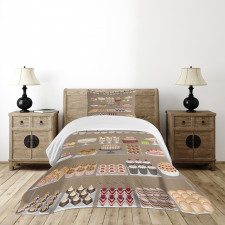 Bakery Window Display Bedspread Set