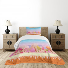 Fanciful Candy Road Bedspread Set