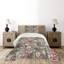 Hearty Love Art Bedspread Set