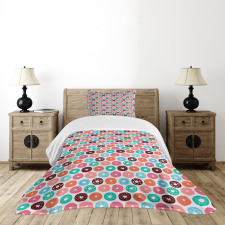 Donut Macaron Dessert Bedspread Set