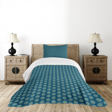 Moire Circles Spots Bedspread Set
