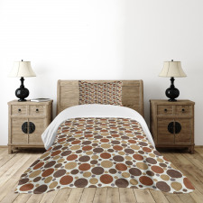 Circles with Curvy Line Bedspread Set