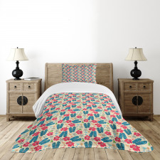 Exotic Hibiscus Bedspread Set