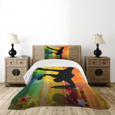 Breakdancer at Disco Bedspread Set