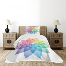 Rainbow Tones Petal Bedspread Set