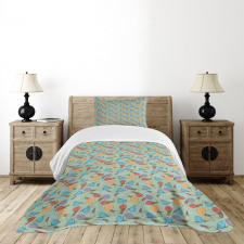 Snails and Mollusks Bedspread Set