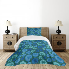 Periwinkle and Vortex Bedspread Set