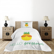 Doodle Pineapple Bedspread Set